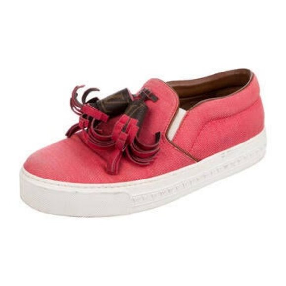 LOUIS VUITTON Canvas Tassel Accents Oxfords Size: 7 | IT 37 - Picture 1 of 5
